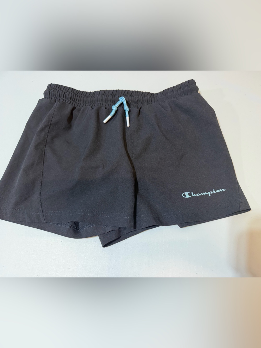 Champion Black Athletic Shorts with Small Logo